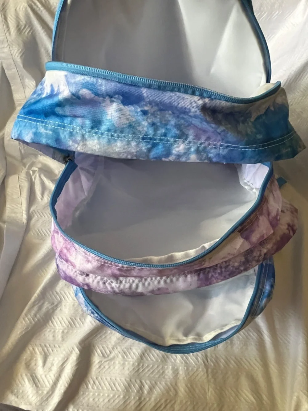 JanSport Tie-Dye Backpack Blue & Purple XL Big Student Fits 15” laptop  NEW!